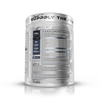 Suppply® | Close-up of Ultra Frost supplement facts panel and warning label with detailed nutritional and safety information