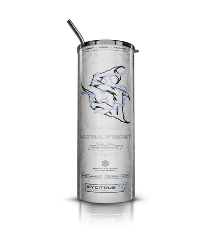 Suppply Ultra Frost Shaker – Sleek White Sports Bottle for Pre-Workout & Hydration