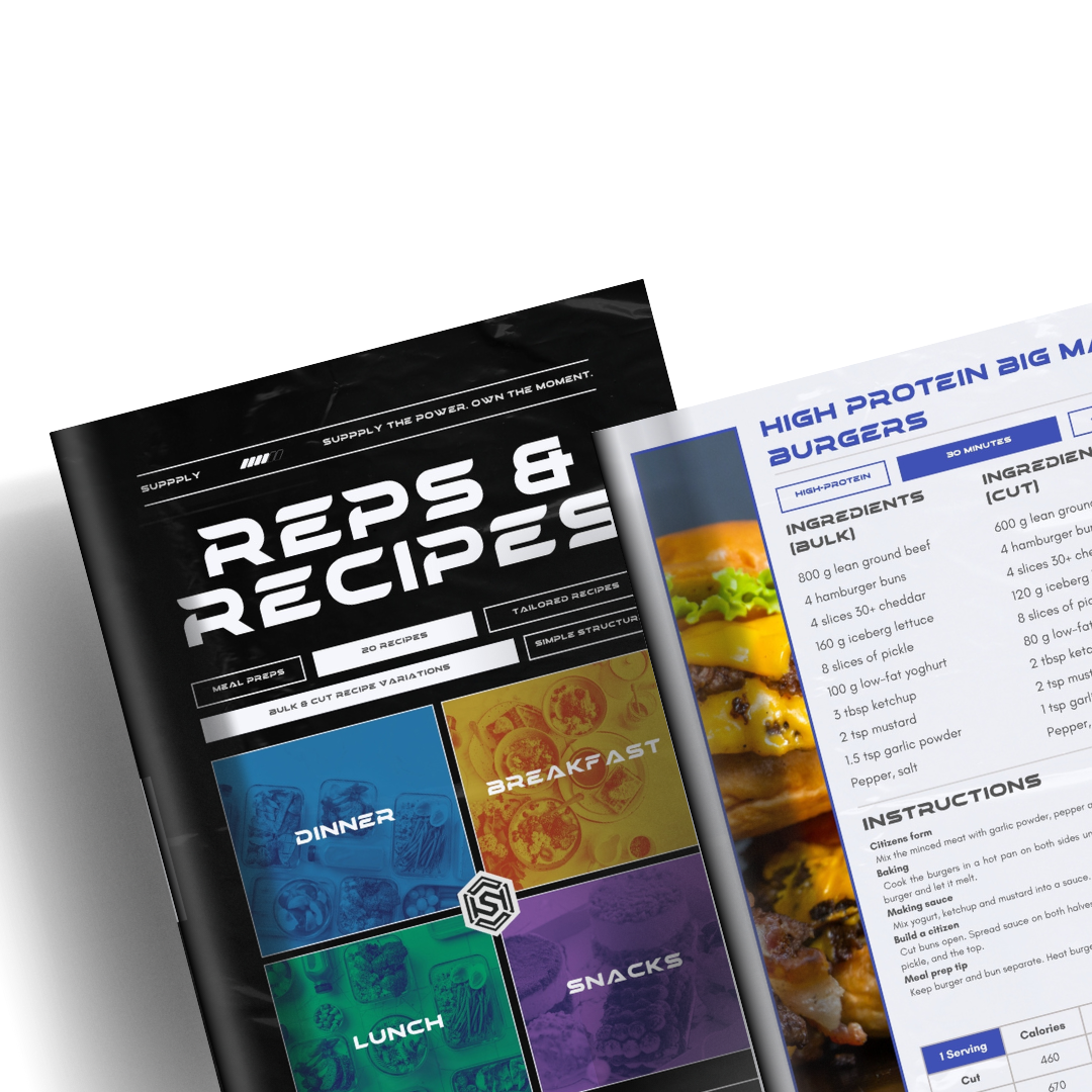 Suppply® | Reps & Recipes e-cookbook with high-protein meals for cutting and bulking