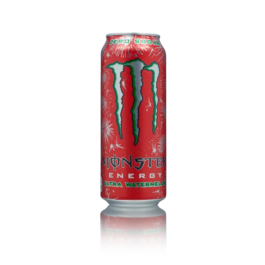 Monster Energy Ultra Watermelon – sugar-free watermelon-flavored energy drink in a red can, available at Suppply.