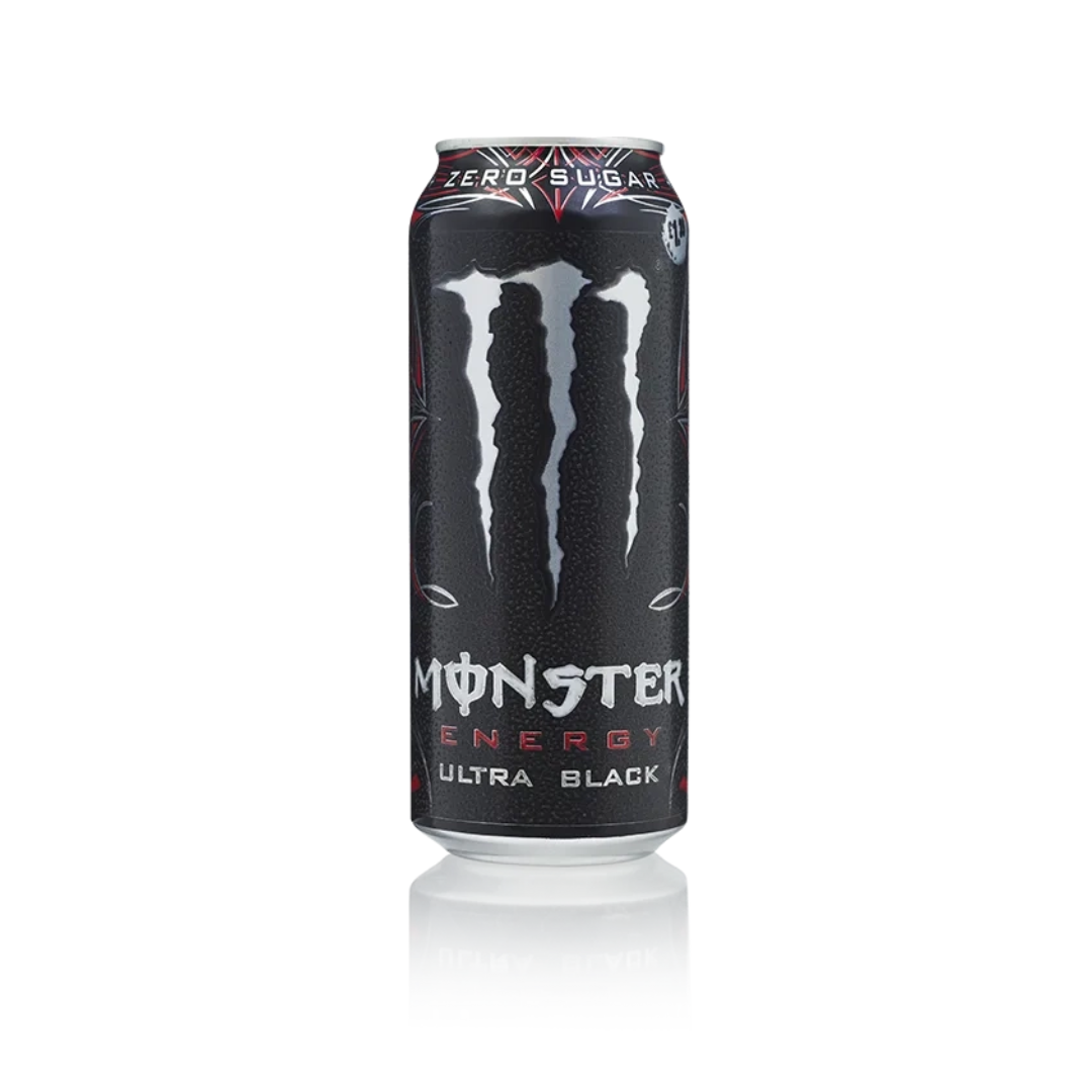 Monster Energy Ultra Black – Zero sugar black cherry energy drink, 500ml can available at Suppply