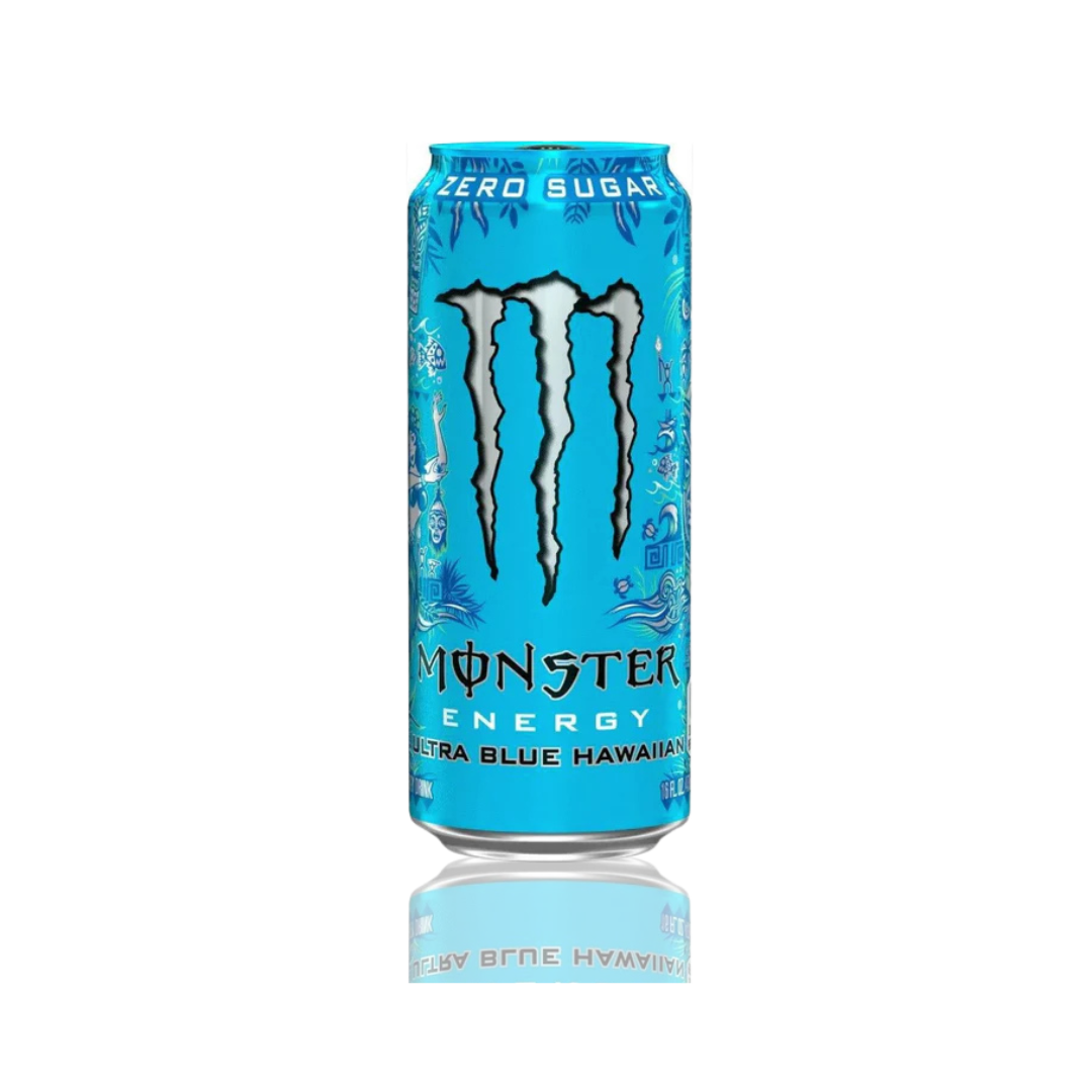 Monster Energy Ultra Blue Hawaii – Zero sugar tropical berry energy drink, 500ml can available at Suppply
