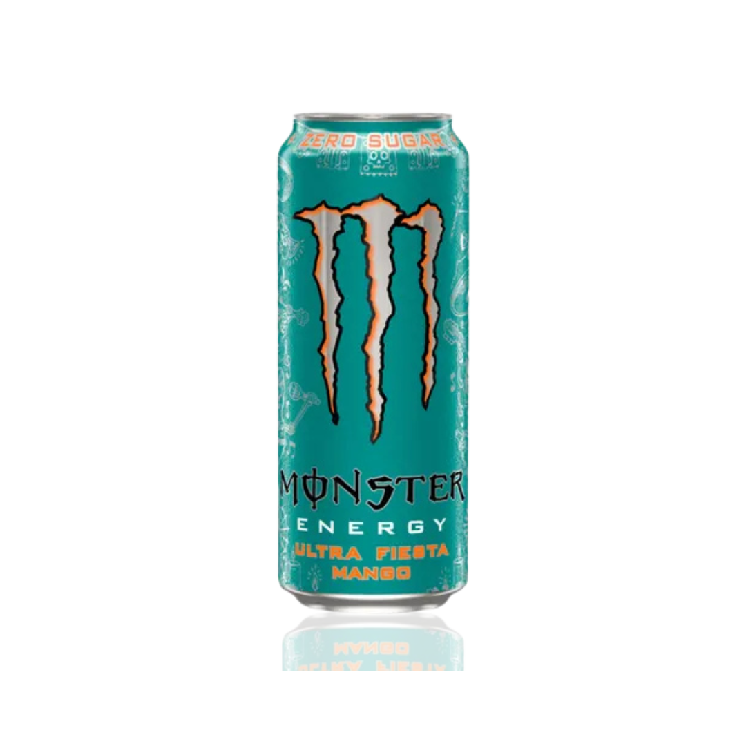 Monster Energy Ultra Fiesta Mango – Zero sugar mango energy drink, 500ml can available at Suppply