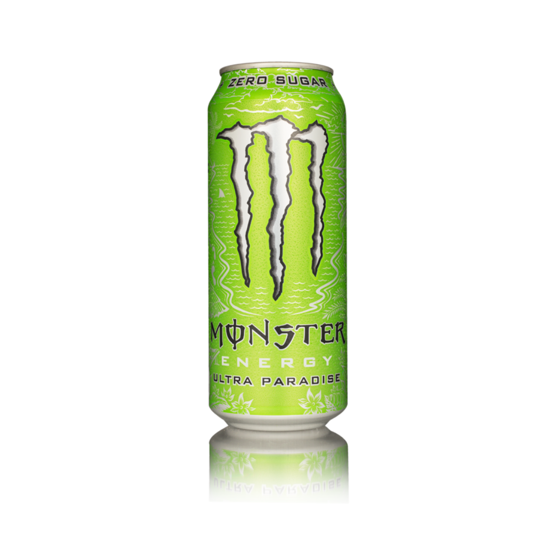 Monster Energy Ultra Paradise – sugar-free tropical-flavored energy drink in a green can, available at Suppply.