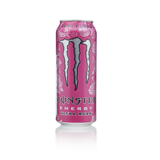 Suppply® Monster Energy® Ultra Rosá can with bright berry flavor and sugar free formula.